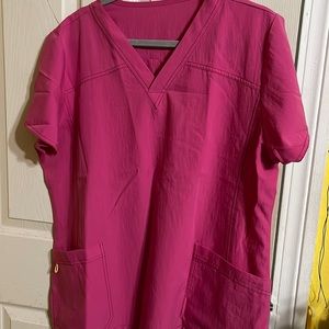 Dark pink top scrub